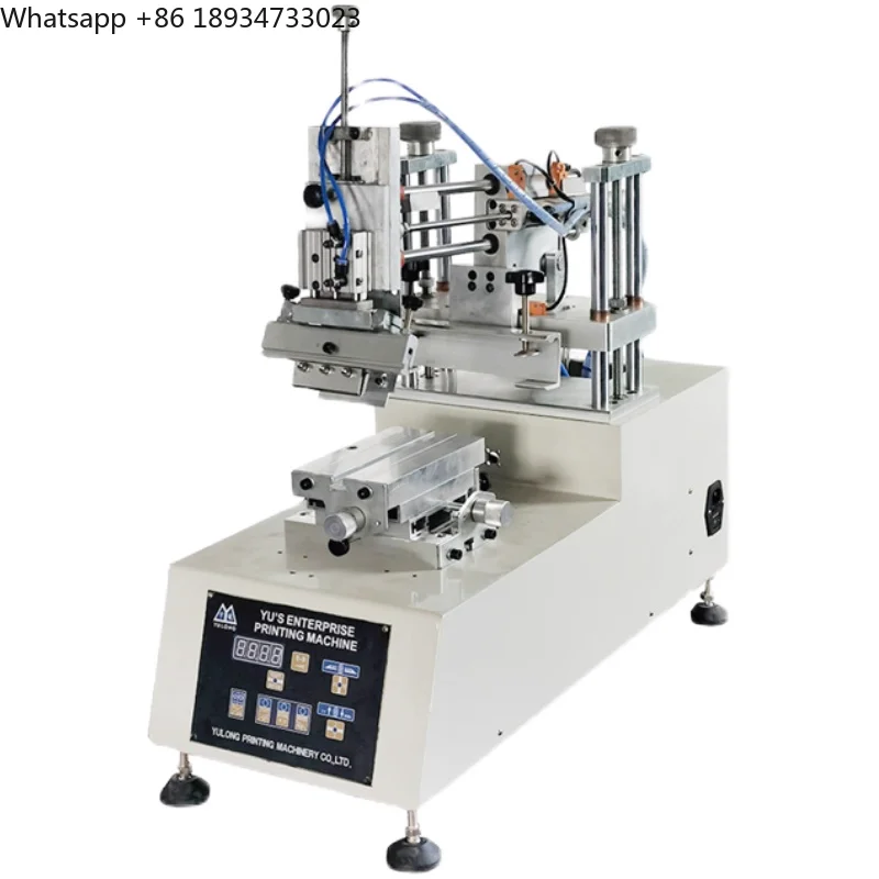 

Автоматическая небольшая настольная машина для печати на шелковой трафарете с наклонной ручкой, новый сорт для печати логотипов