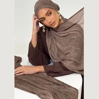 180*65cm Tie-dye Crinkle Rayon Hijabs for Women Muslim Scarf Shawls Plain Ladies Breathable Headband Femme Turban Ramanda 4