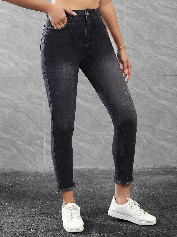 

Women Elastic Slim Fit Jeans Y2k Retro Spice Girls Fashion Hip Lifting Skinny Pencil Denim Pants Straight Casual Trendy Trousers