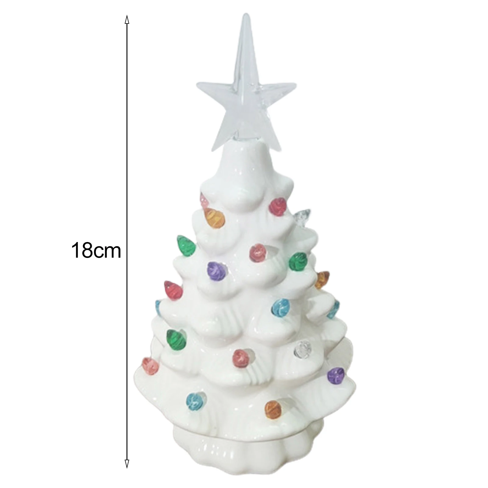 Artistic Ceramic Starfish Tree Christmas Tree LED Starfish Christmas Tree Night Light Warm Lighting Home Decoration US Plug