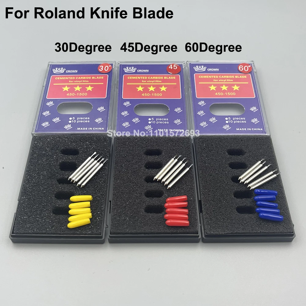 10PCS Roland Cutting Plotter Knife Blade 30/45/60Degree Cemented Carbide Blade For Roland XC540 SP540 VP300 VP540 VS420 BN20