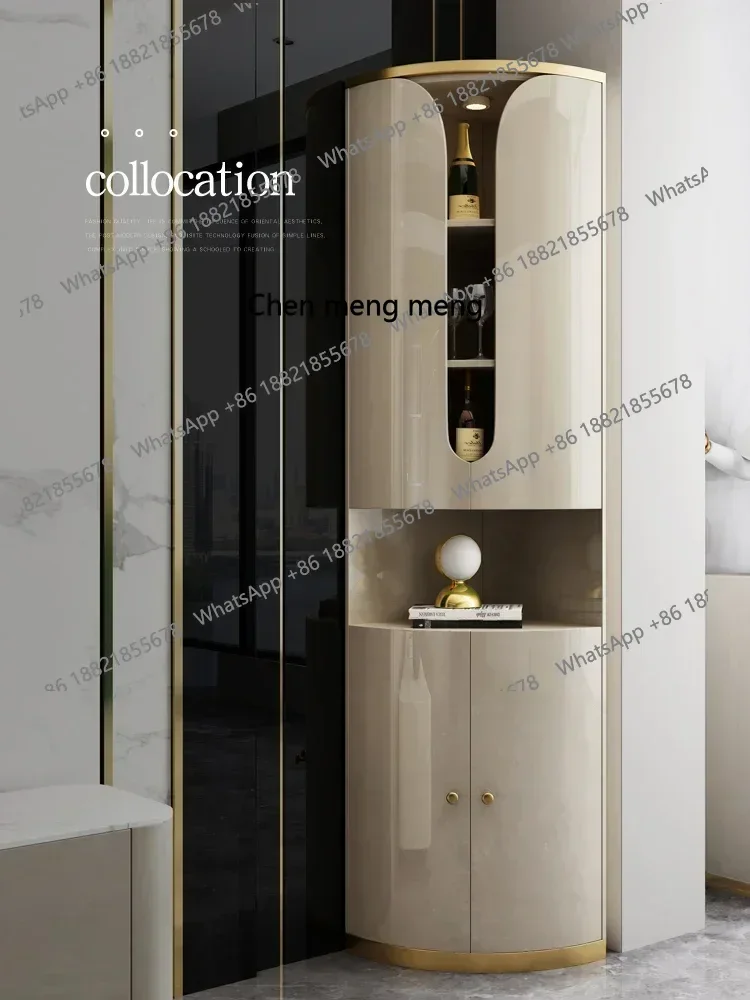 ss 8617  Solid Wood Wine Cabinet Storage Rack Living Room Triangle Corner Cabinet Corner Cabinet Locker