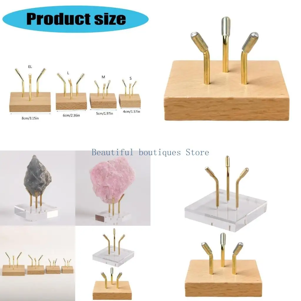 

U4LF Display Base for Gemstones Elegant Minerals Fossils Rock Geodes Showcase Stand