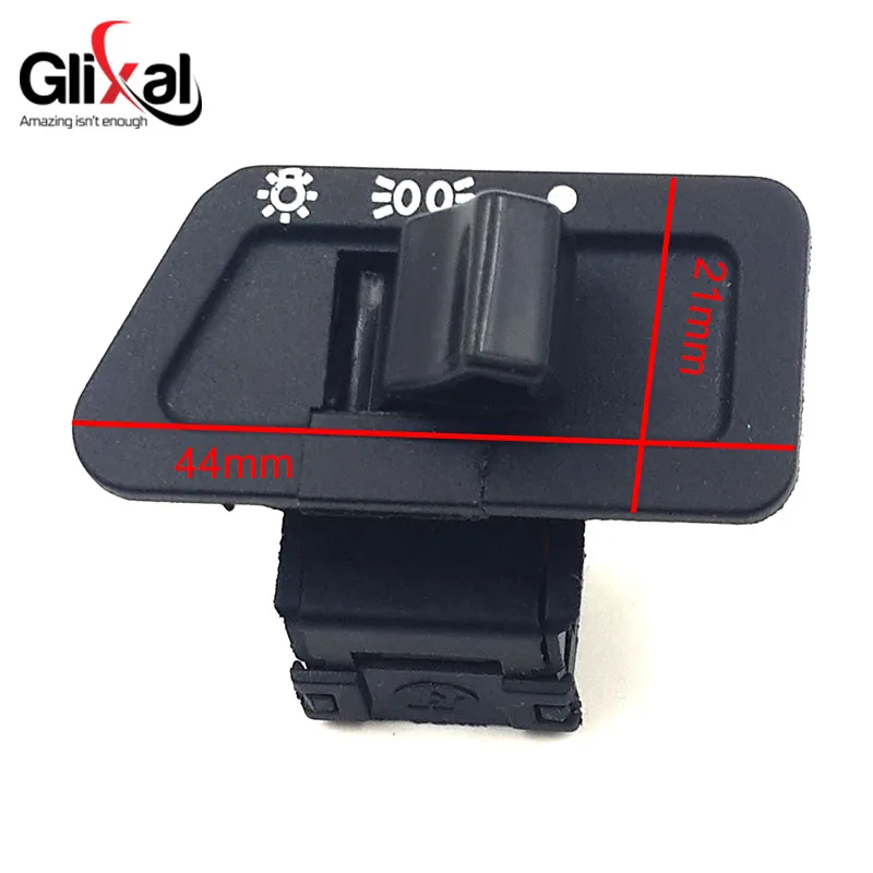 Glixal Scooter 6-Pin Head Light Switch Button for GY6 49cc 50cc 125cc 150cc Chinese Moped Scooter (2 pcs)