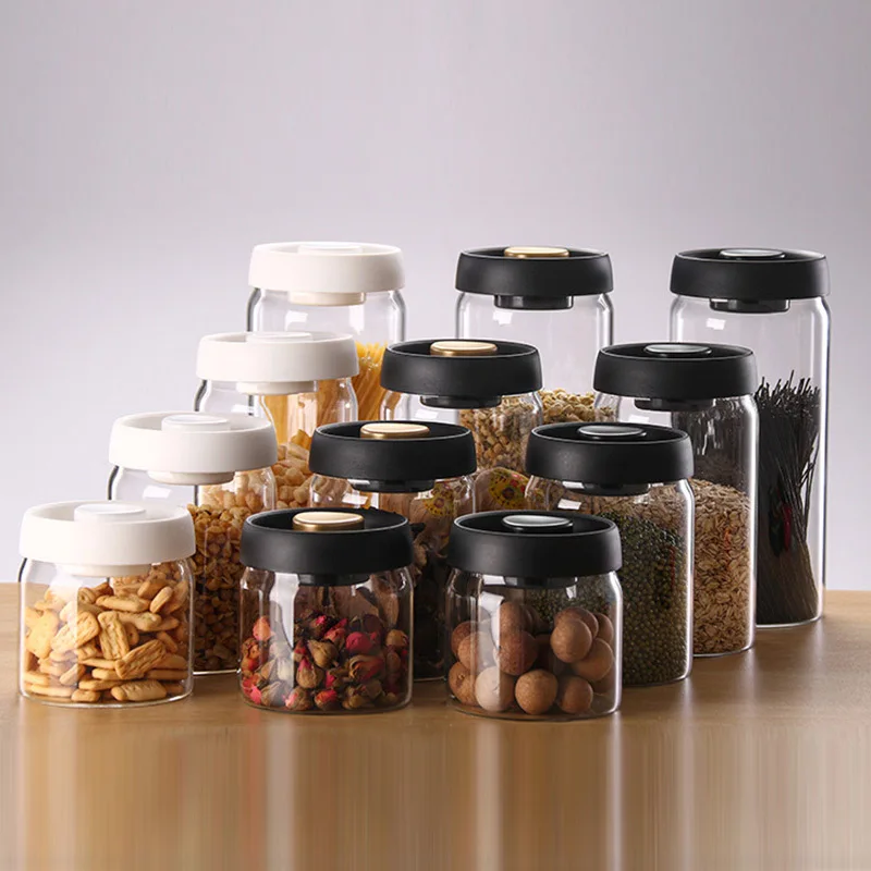 

Vacuum Storage Canister with Hand Pump for Coffee Tea Grains Space Saver Multi-Purpose Food Storage Container