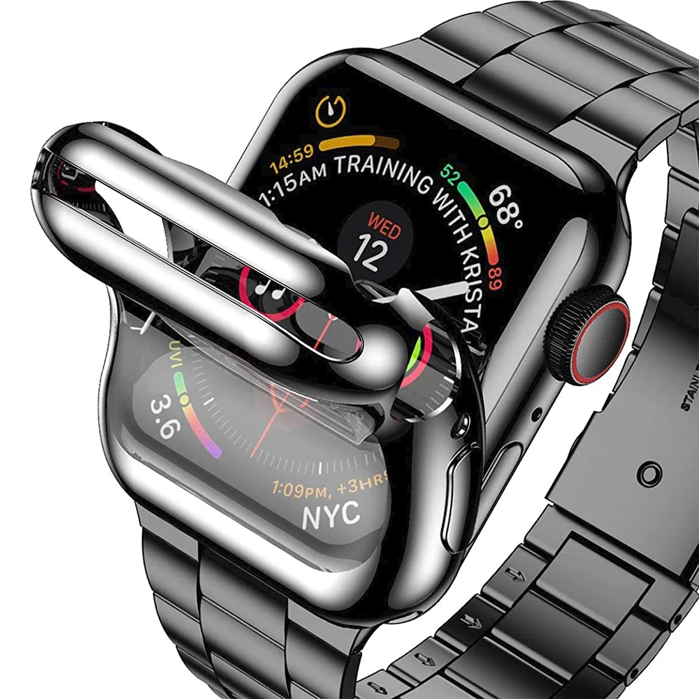 

Case+Strap For Apple Watch 45mm 44mm 42mm 41mm 40mm 38mm Ultra 49mm Metal Bracelet+Cover iWatch Series 9 8 7 6 5 SE Accessories