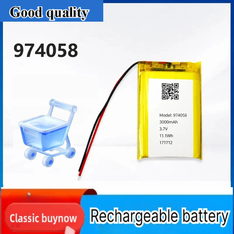pour batterie lithium-polymère 974058, lampe de camping LED, projecteur à économie d'énergie, source d'alimentation rechargeable, vente en gros