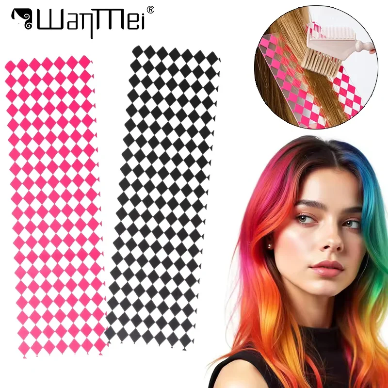1pc Professional Acrylic Hair Coloring Board Diamond Printed Balayage Translucent Blenching Plate Hair Styling Tool Salon