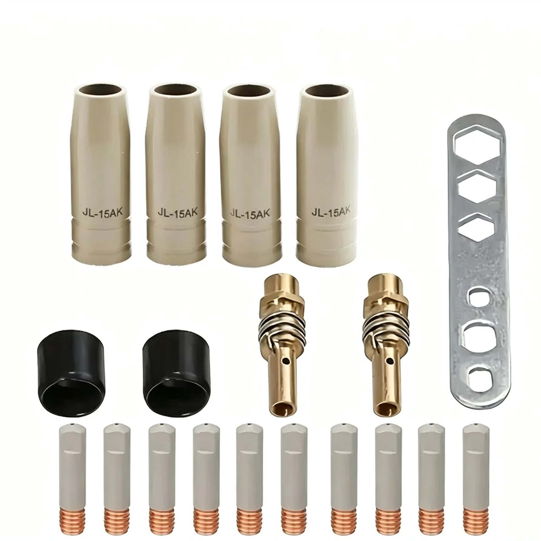 MB-15ak 15AK Welding Consumables Coating Protection Non-stick Contact Tip 0.8/1.0/1.2mm Protective Airless Nozzle For 15AK MIG