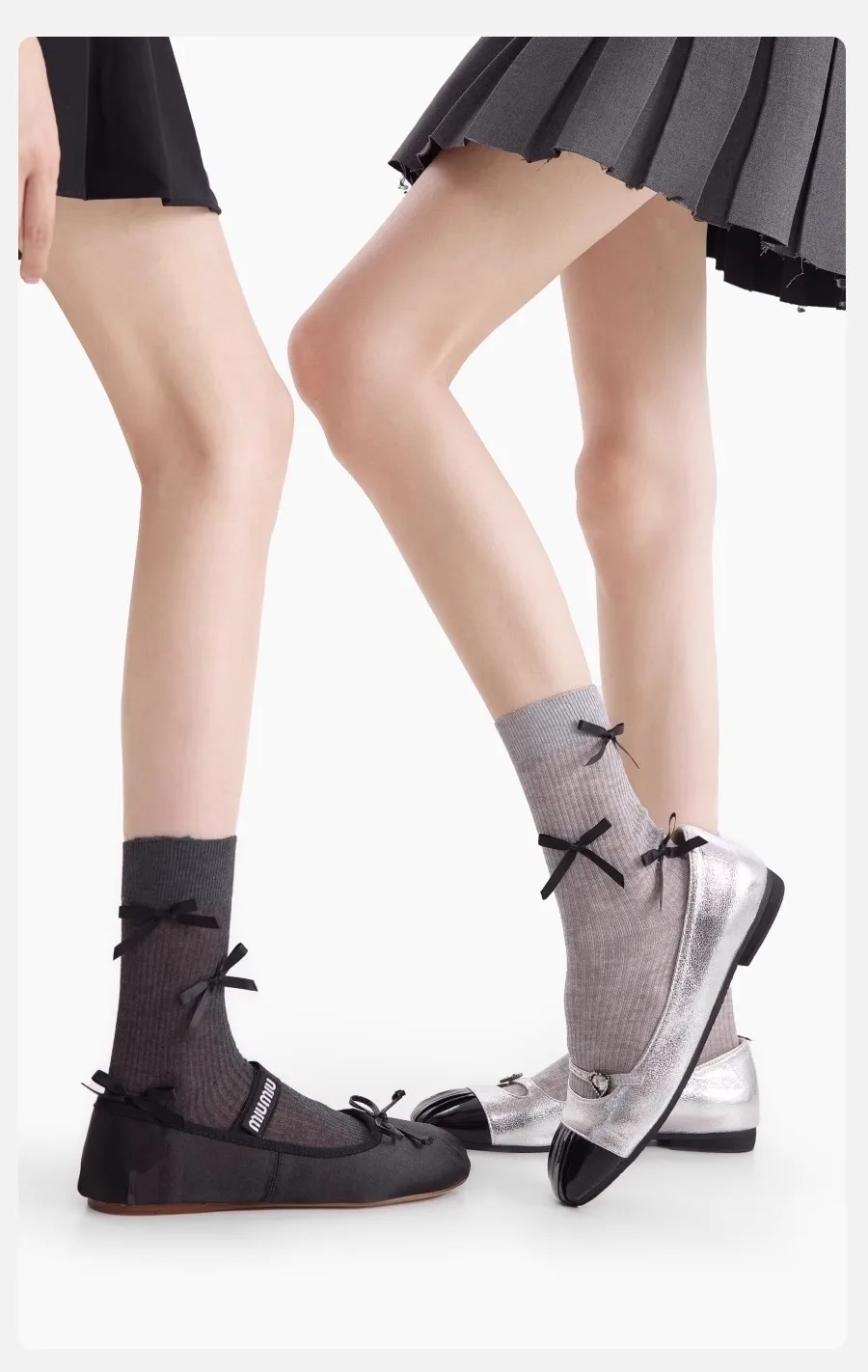 

White ballet socks female summer girl three-dimensional bow thin breathable tube socks with ballet shoes