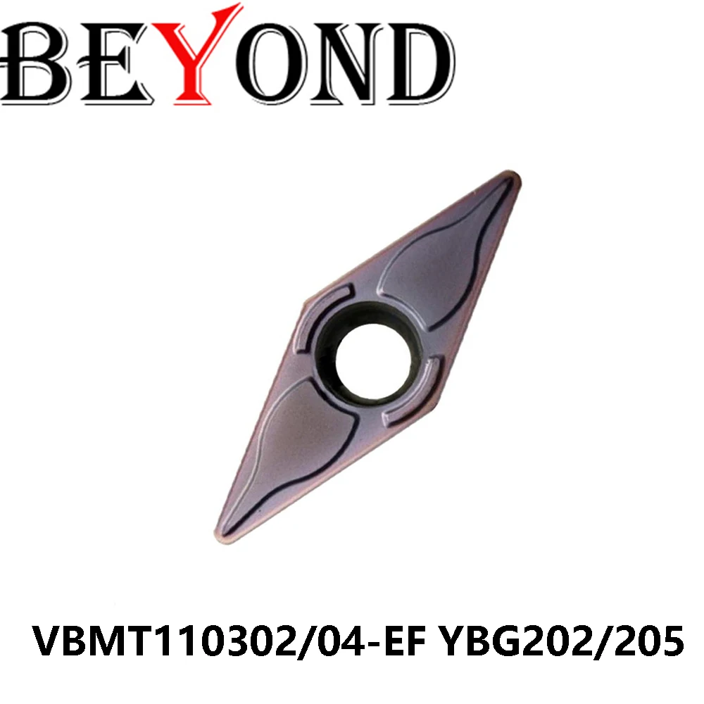 

Original VBMT110302-EF VBMT110304-EF YBG202 YBG205 Inserts Turning Tools Machine Lathe BEYOND VBMT110302 EF CNC Cutter Blades