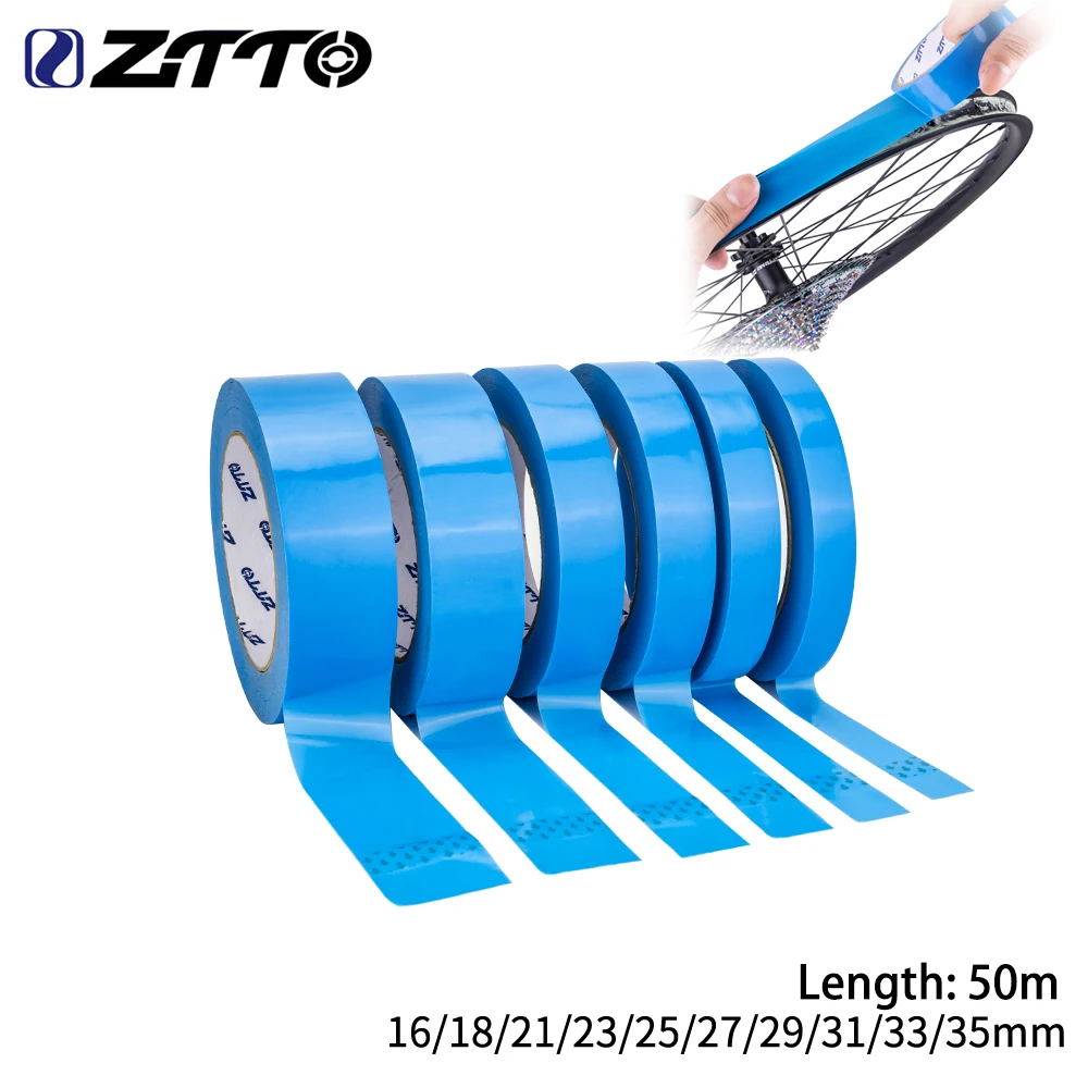 ZTTO MTB Rennrad 50 m Tubeless Felgenbänder Felgenstreifen Breite 16/18/21/23/25/27/29/31/33/35 mm 26 27,5 29 Zoll 700c Räder Felgenbänder