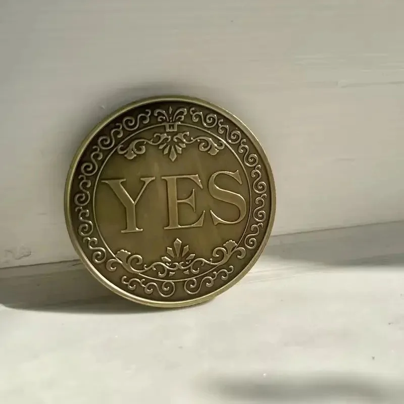 1/2/3Pcs YES Replica Coin – Silvery-Grey/Golden Copper Floral Commemorative, Collectible & Souvenir