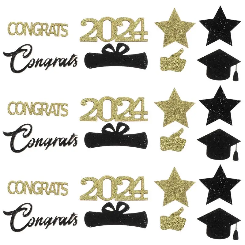 1 Bags Gift Graduation Tableuation Decorations 2024 Graduation Tableuation Congrats Gift Centerpiece Party Supplies for