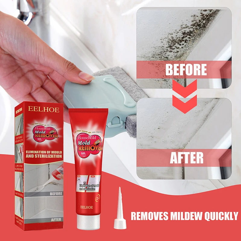 Wall Mold Mildew Remover Cleaner Caulk Gel Pool Tile Gap Spot Mold Remover Washing Machine Bathroom Mildew Gel