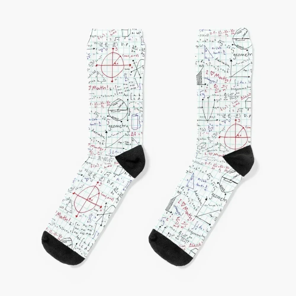 

Math Homework Socks Christmas sheer Sports cotton Socks Men Women's
