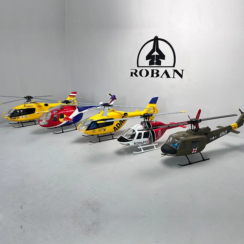 Loban Rtf 450 Size Bo-105 Red Bull Paint Rc Helicopter 4 Blades X2 Model Gps One Click Return 6-Channel Model Rtf Ready To Play