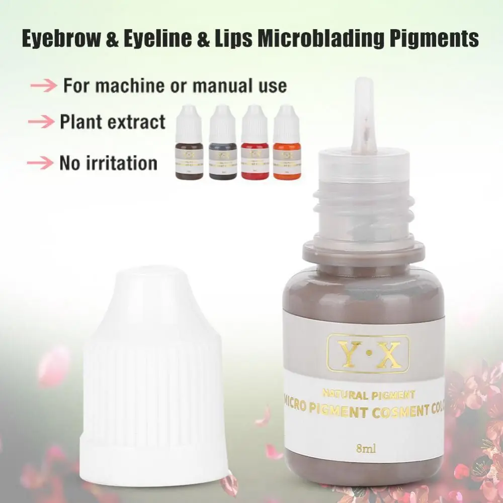 1PC 8ML Tattoo Ink Pigment Eyebrow Eyeliner Lipliner Body Art Microblading Microblading Easy To Paint Beauty Tool Supplies