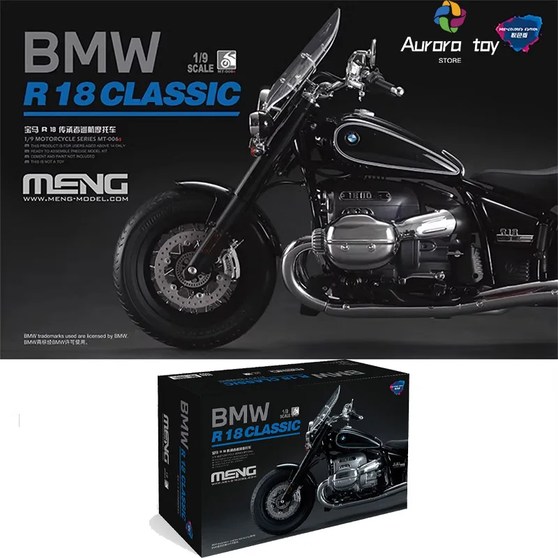 1/9 Meng Assemble Car Model Bmw R 18 Inheritor Cruise Motorcycle Assembly Model Mt-006S Pre Colored Version Model Children Gift