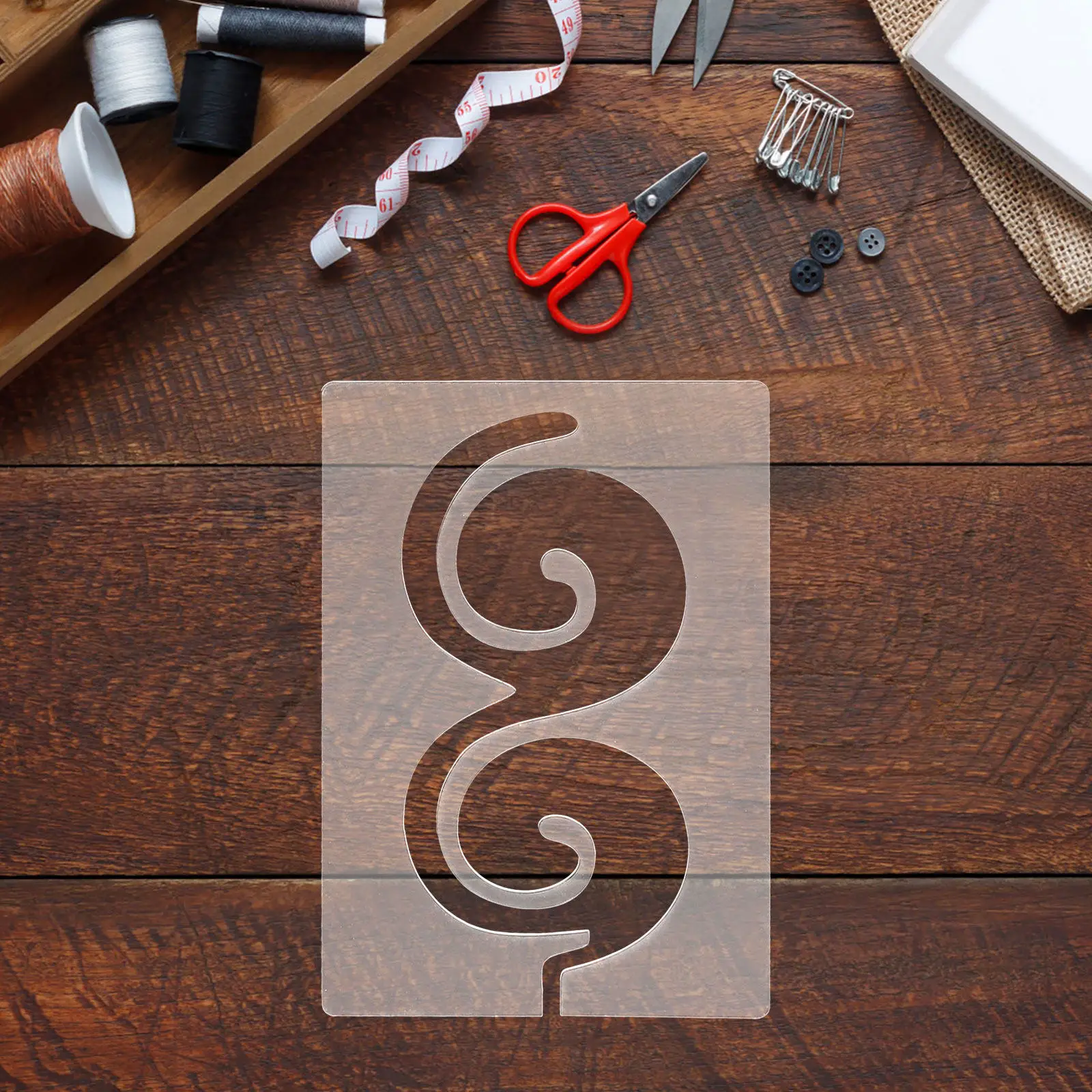 

3Pcs Acrylic Quilting Templates Swirl Design for Precise Patchwork Ruler Compatible with Home and Industrial Sewing Machines