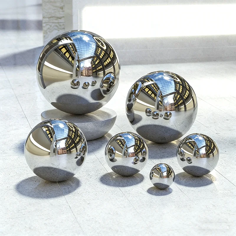 1/2/5PC Dia 16-300mm 304 Stainless Steel Hollow Ball Mirror Decoration Round Ball Stainless Steel Large Round Ball Floating Ball