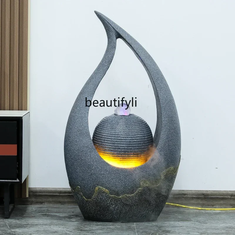 cc182circulating water to attract wealth, living room humidifier, rockery fountain, water landscape landscaping, feng shui whee