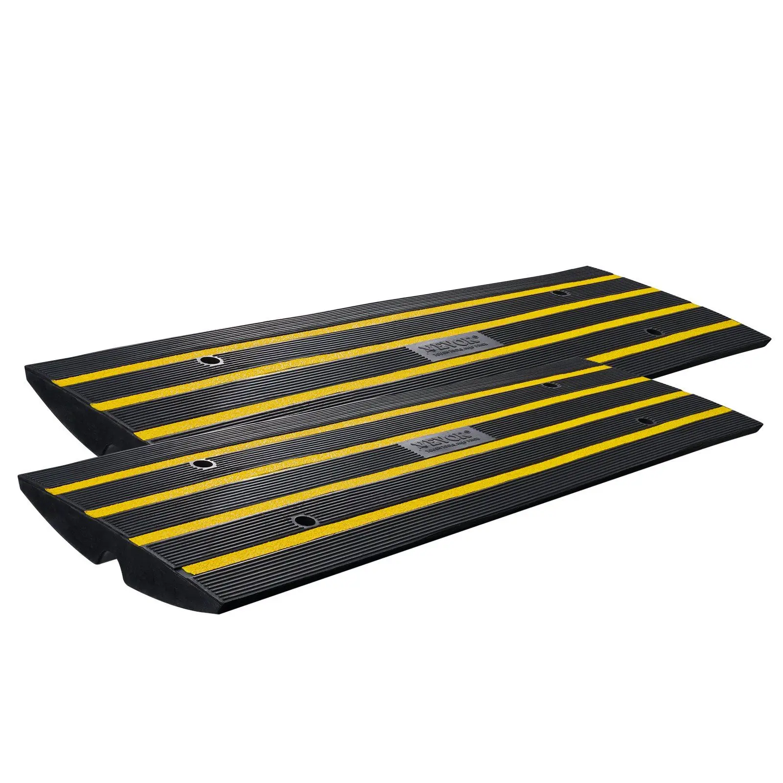 

Heavy Duty VEVOR Curb Ramp 2 Pack Expandable Full Ramp Set 2.6 Rise for Sidewalk Loading Dock Garage