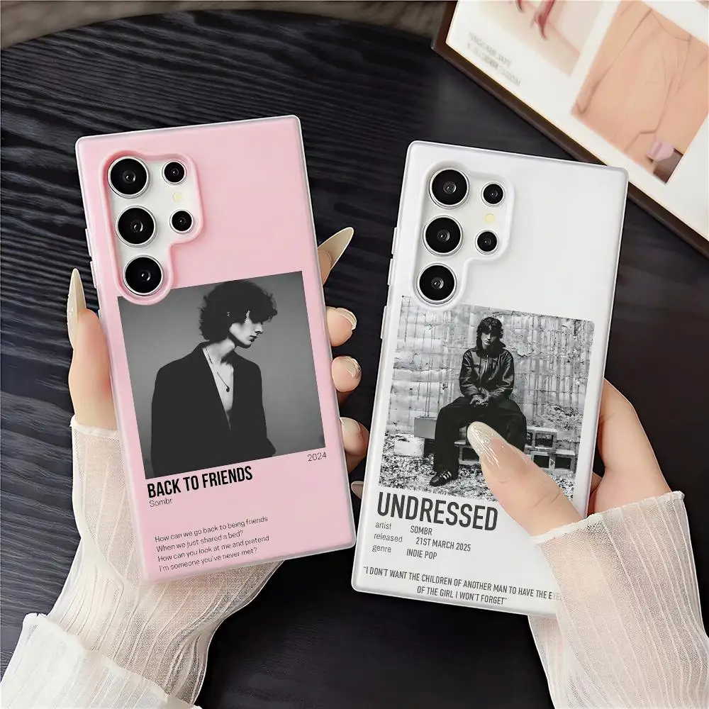 Mysterious S-SombrS Phone Case 2-in-1 Detachable Clear Case with Card & Photo Slot for Samsung S22-S26