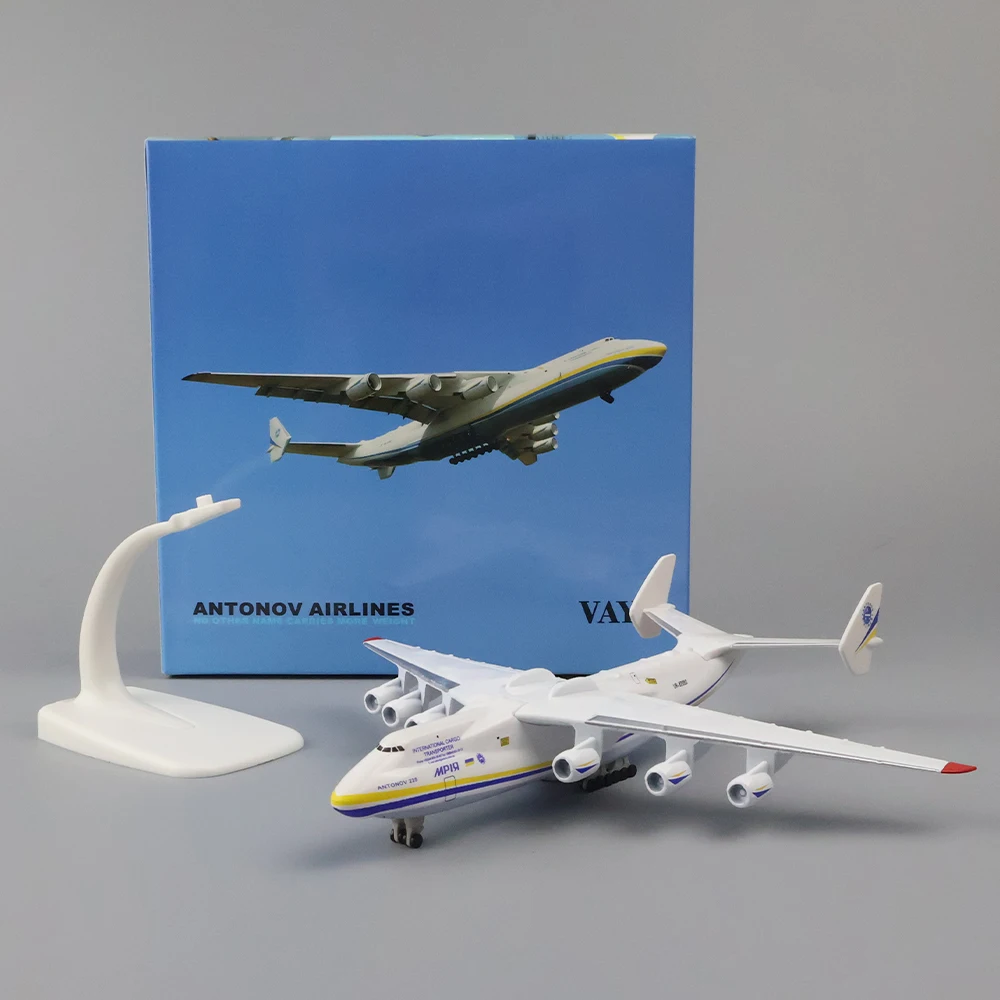 Modello di aeroplano modelli in scala da 20cm Antonov - an225 in metallo pressofuso processo applicabile agli aerei da collezione di aeroplani giocattolo per bambini