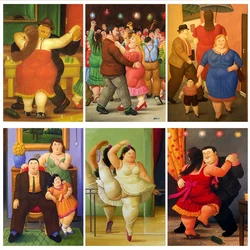 Pittura diamante 5D Famoso Fernando Botero Dacing Party Mosaico Arte Ricamo Punto croce Kit Ritratto quadrato completo Decorazioni per la casa