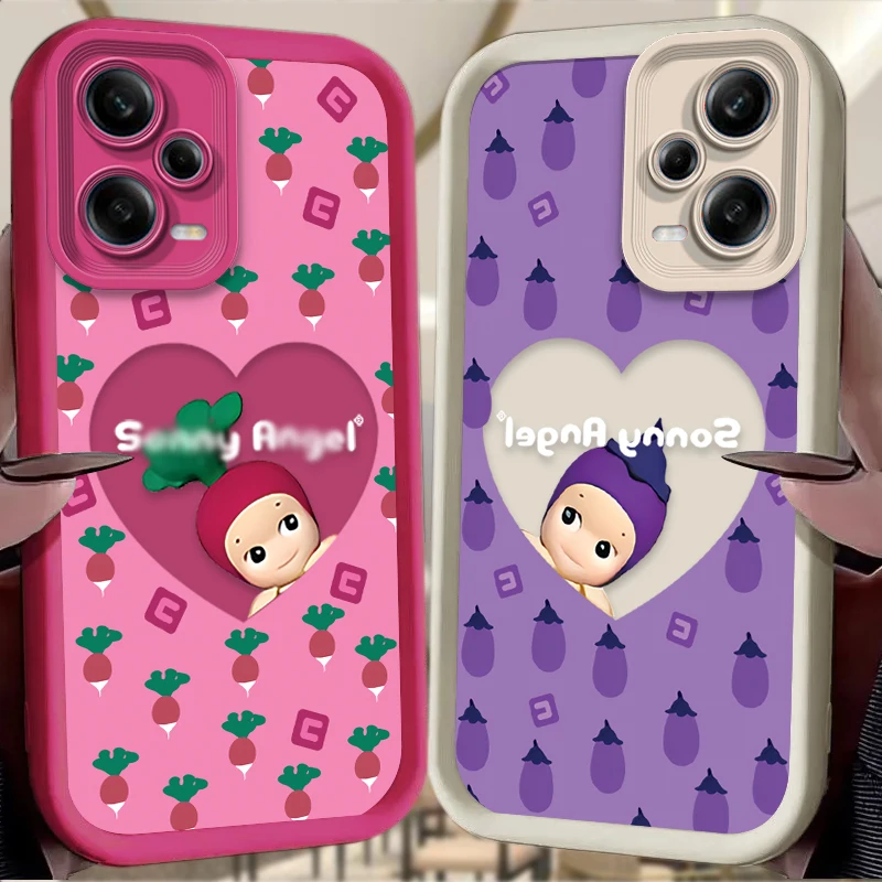 Clever S-Sonny Angel Fruit Phone Case for Xiaomi Redmi Note 13 12 11 Pro Plus 4G 5G 12S 11S 10S 10 9 9S Redmi 14C 13C 12C A3 12