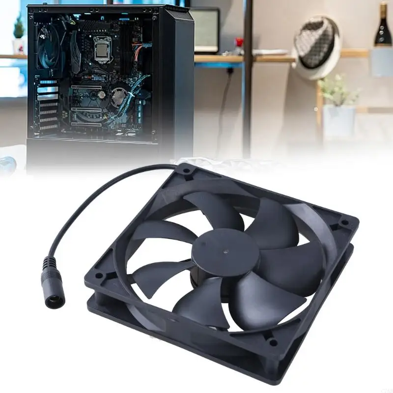 C7AB Heavy Duty 12V 120mm Cooling Fan High Speed for Gaming Console Ventilation