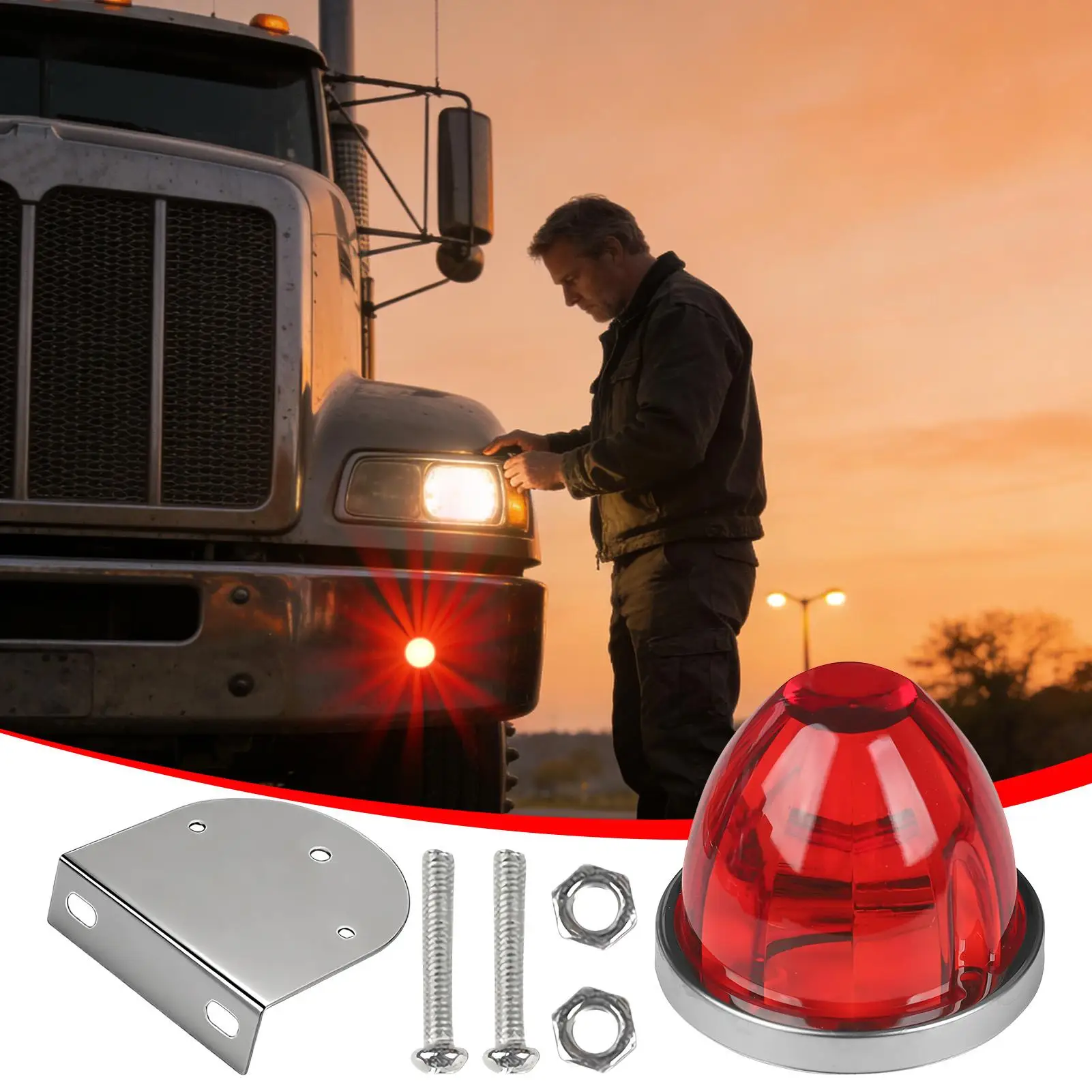LED Trailer Marker Lights Waterproof Turn Signal Trailer Lights Warning Indicator Lamp Side For Car Truck RV Boat Lorry Camper