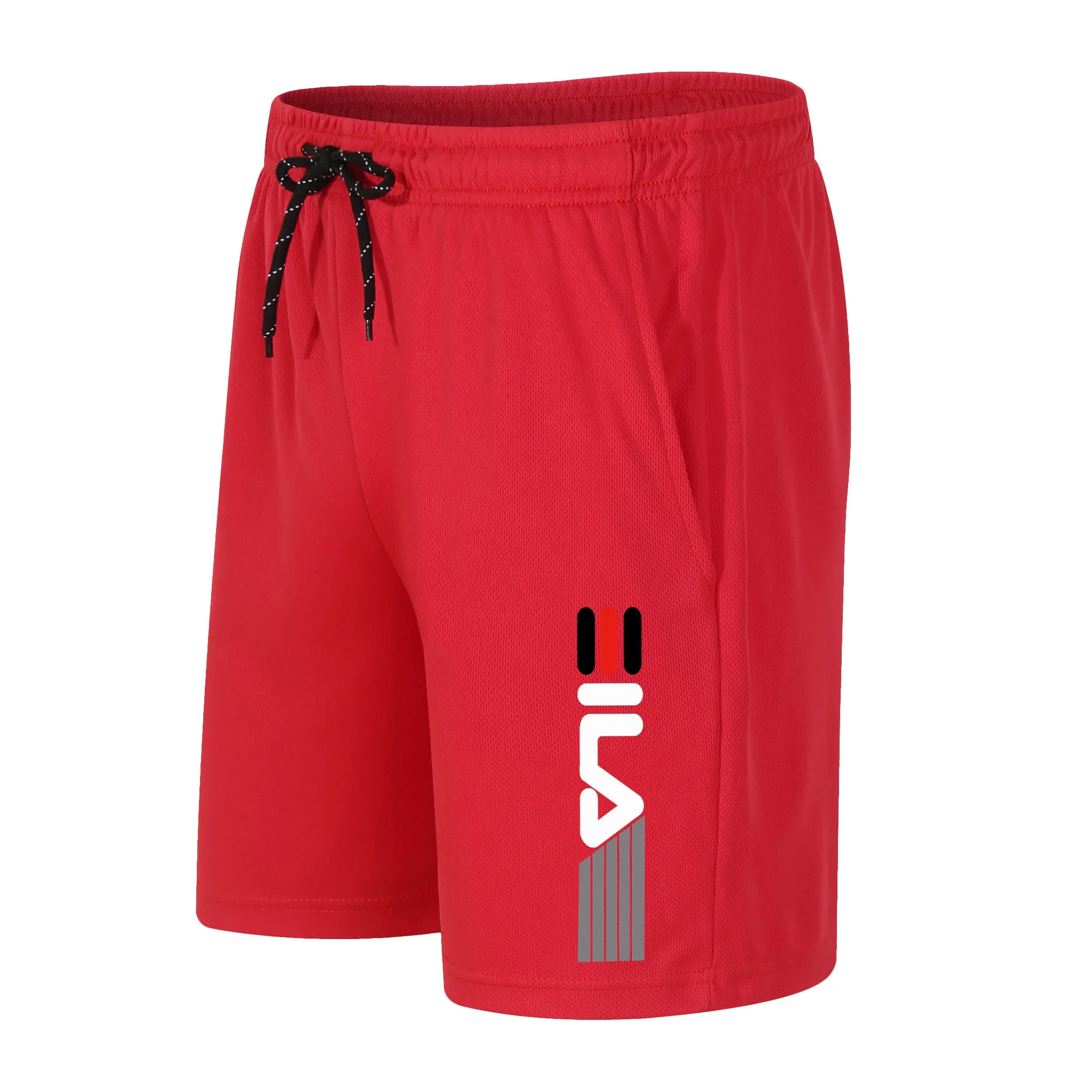 New fashionable men's sports shorts, breathable, mesh, quick drying, suitable for hiking, fitness, with adjustable lace