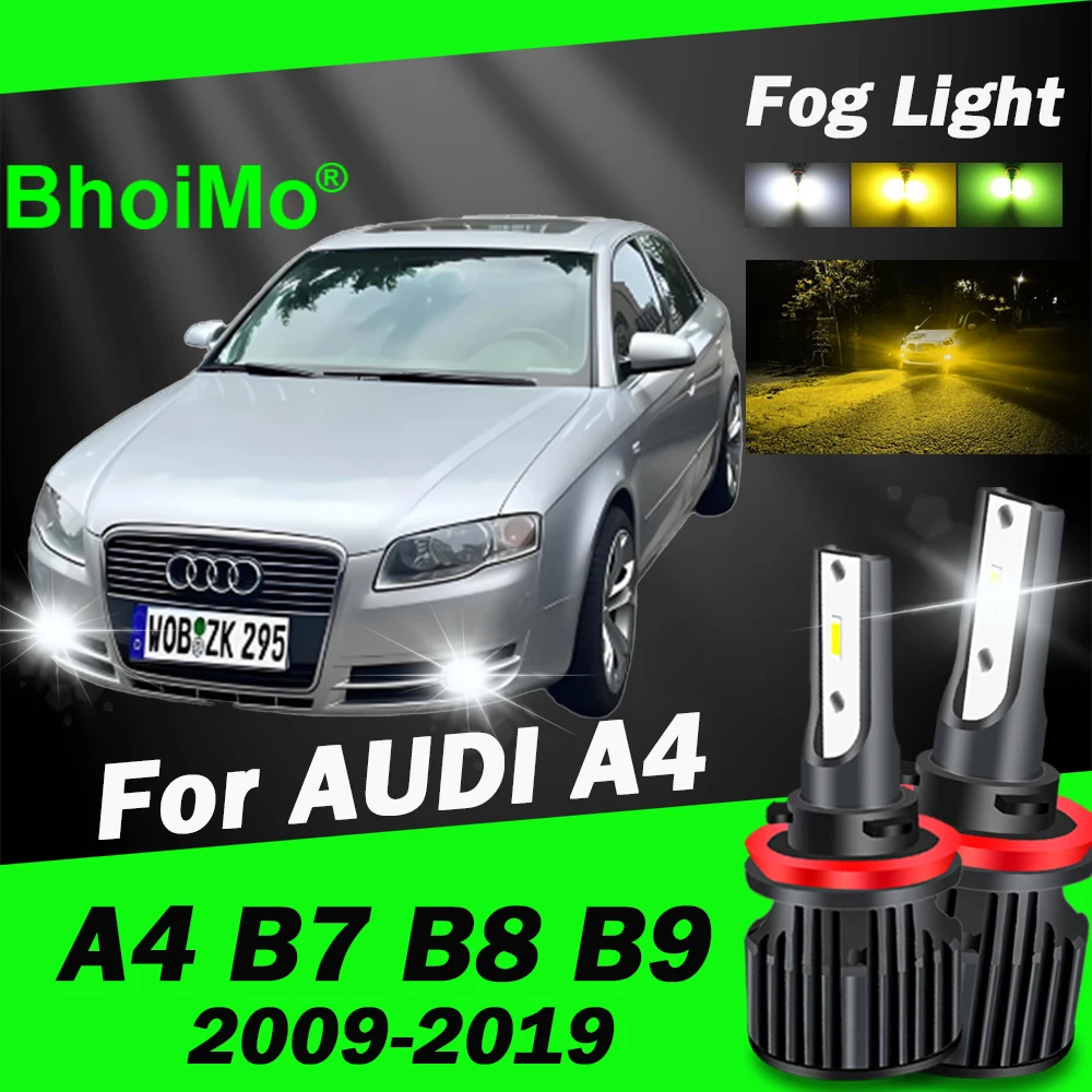 

BhoiMo For AUDI A4 B7 B8 B9 Led Bulb Front Fog Light Lamp 2009 2010 2011 2012 2013 2014 2015 2016 2017 2018 2019