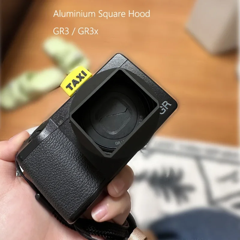 Aluminium Square Lens Hood for Ricoh GR III GR IIIX GR3 GR3x  Do not affect the install of Filters Without Dark Corner