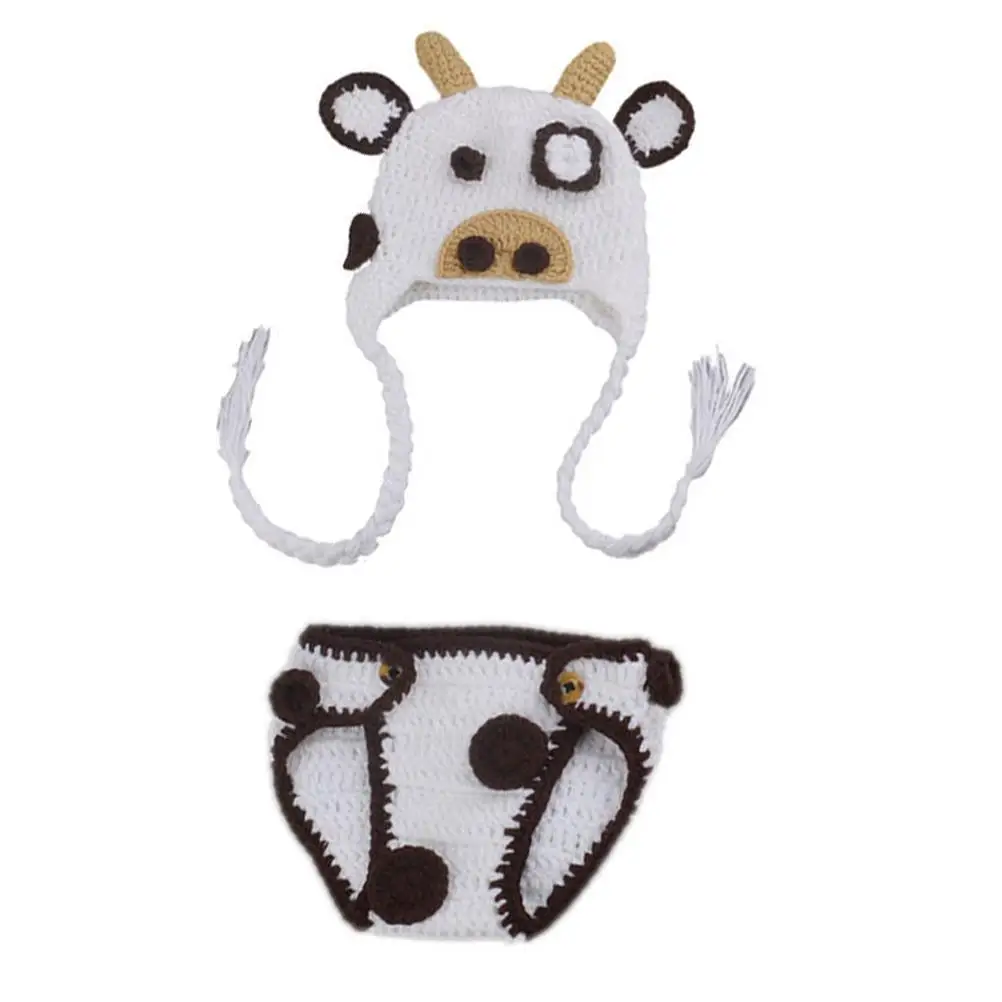 

2 Pcs Clothing Newborn Outfits Breathable Photo Props Hats Baby Shower Gift Elastic Fit Infant Clothes Toddler