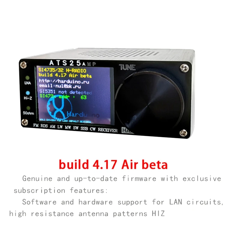 Nowy Firmware 4.17 amp25 RDS Full Band Radio FM RDS AM LW MW SW SSB DSP odbiornik ze skanowaniem widma trwały łatwy w użyciu