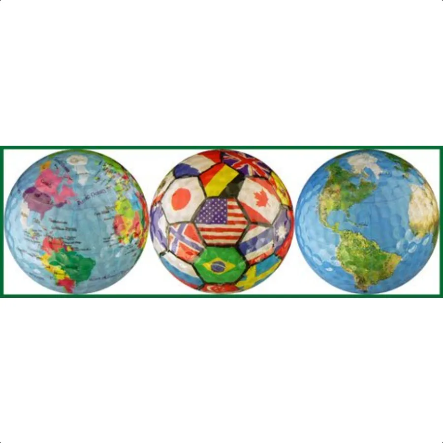 

World Collection Globe International Flags Earth Golf Ball Gift Set