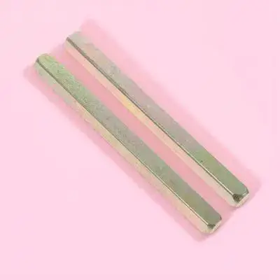 2Pcs Door Handle Spindle Bar 100Mm Solid Iron Square Replacement Spindle for Vintage Door Knob Lock Hardware