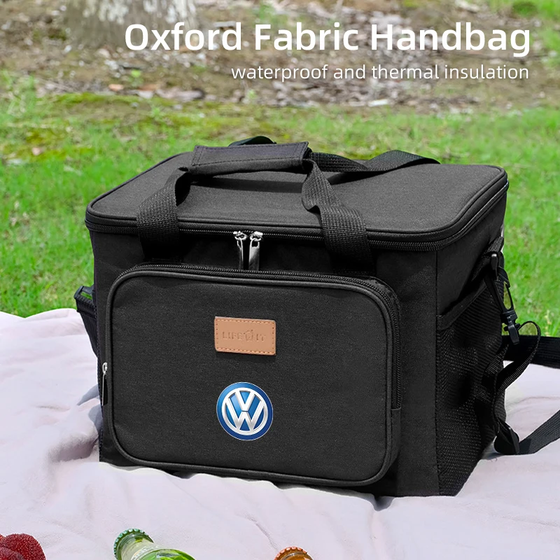 

Oxford Cloth Food Storage Picnic Bags Tote Portable Cooler Box Bags For Volkswagen VW Scirocco Jetta Beetle Golf Passat Polo