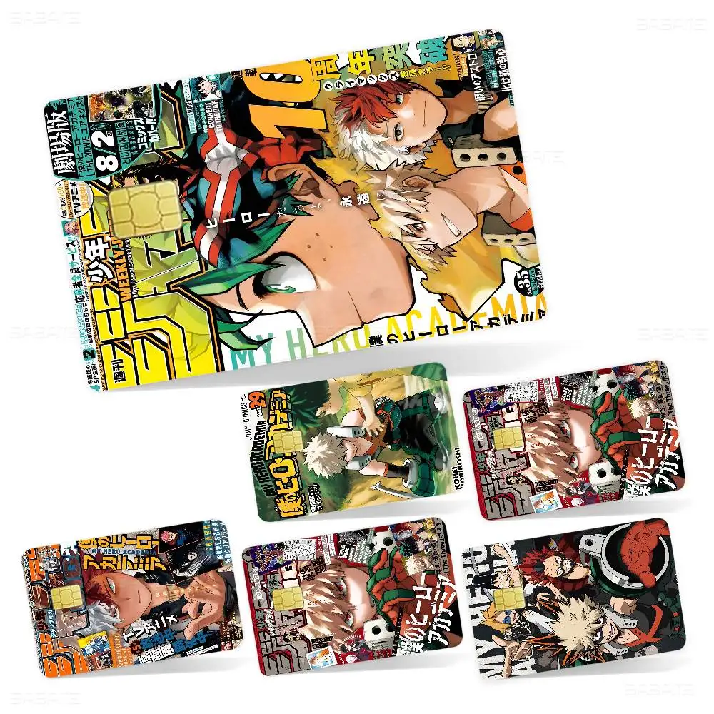 Anime B-Bakugo Katsuki Anime Cartoon Sticker Film Skin for Credit Card Debit Bank Bus Card
