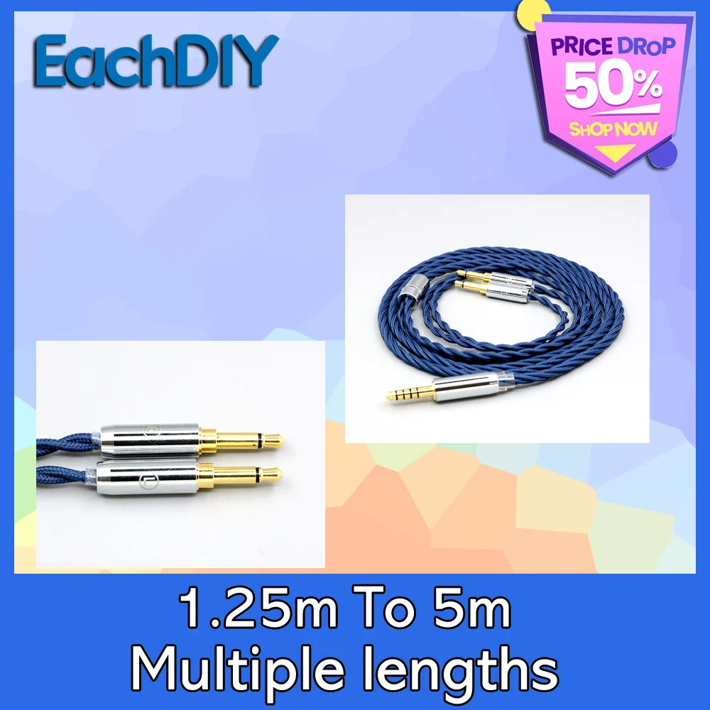 

Graphene Full Sleeved 99% Pure Silver OCC Earphone Cable For iBasso SR2 TAGO T3-01 T3-02 studio Klipsch HP-3 Heritage LN008592
