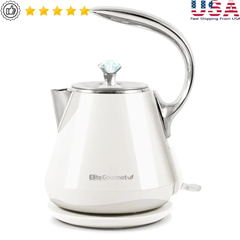 

Cool Touch Electric Kettle 1.2L Stainless Steel Fast Boiling Automatic Shut Off 360° Swivel Base BPA Free Kitchen Appliance