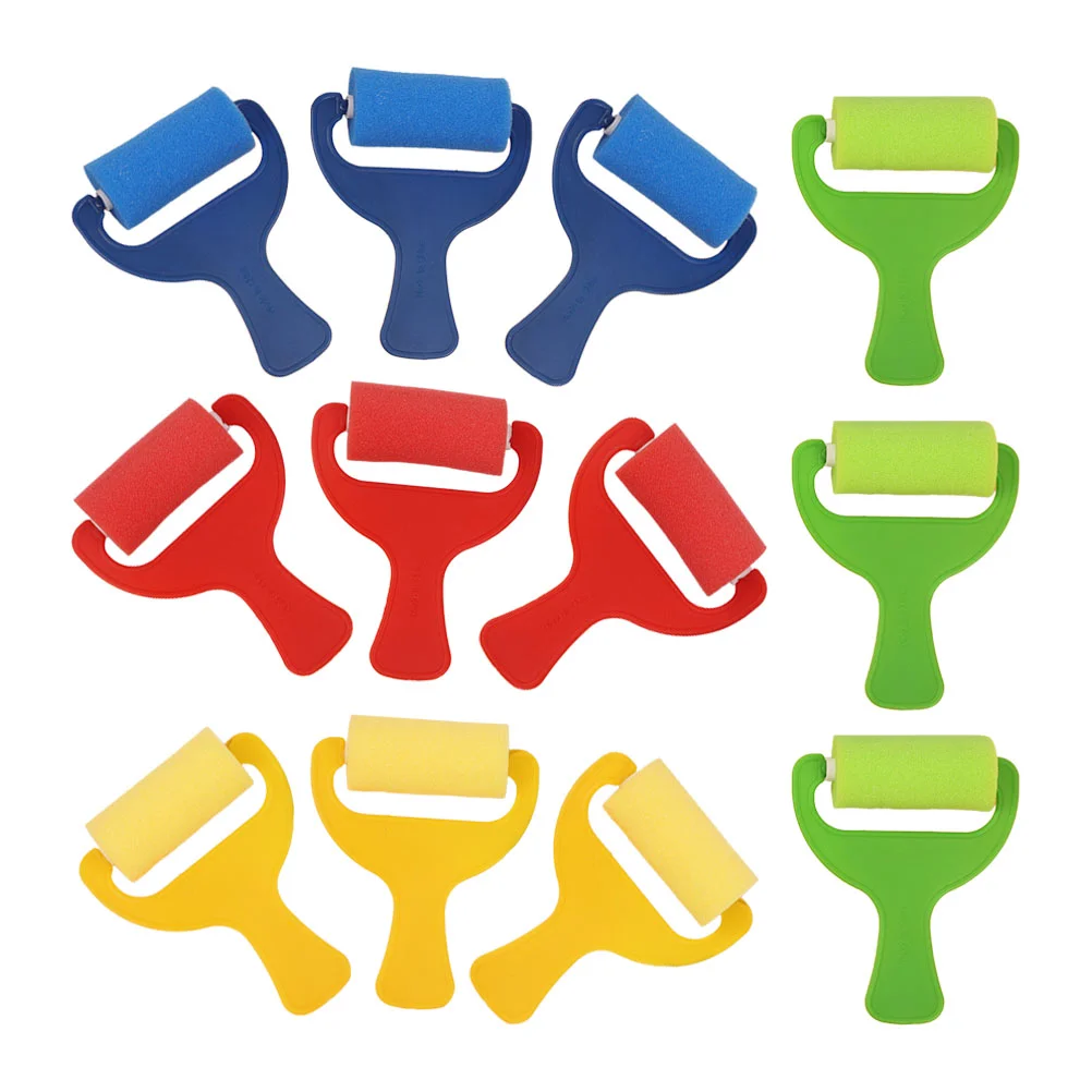 12 Pcs Roller Brush Painting Sponge DIY Tool Foam Sponges Painted for Doodling