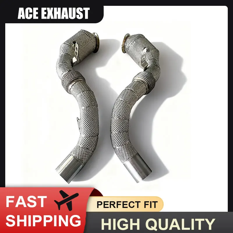 

ACE Exhaust Pipe for BMW m550i 750i m850i X5 X6 X7 M50i N63 4.4T V8 Downpipe with Heat Shield SUS304 Performance Exhaust Header
