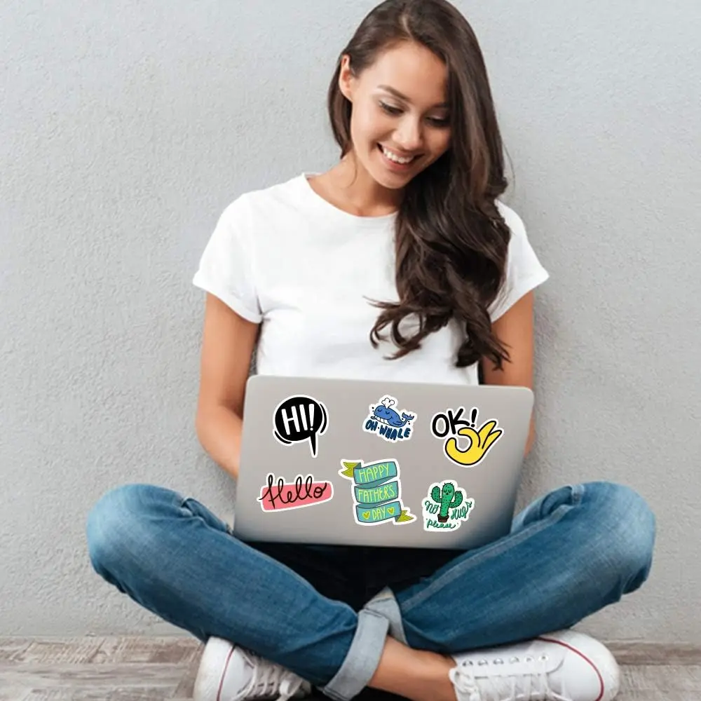 40매 A4(8.3 x 11.7인치) 인쇄 가능 비닐 스티커 용지 (잉크젯 및 레이저 프린터용) 무광택 흰색 방수, 빠르게 건조됨