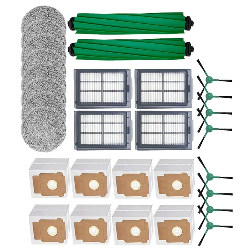 BAAM-30PCS ل اي روبوت رومبا زائد 505 كومبو/405 كومبو جهاز آلي لتنظيف الأتربة فرشاة فلتر HEPA ممسحة القماش كيس لجميع الغبار قطع الغيار