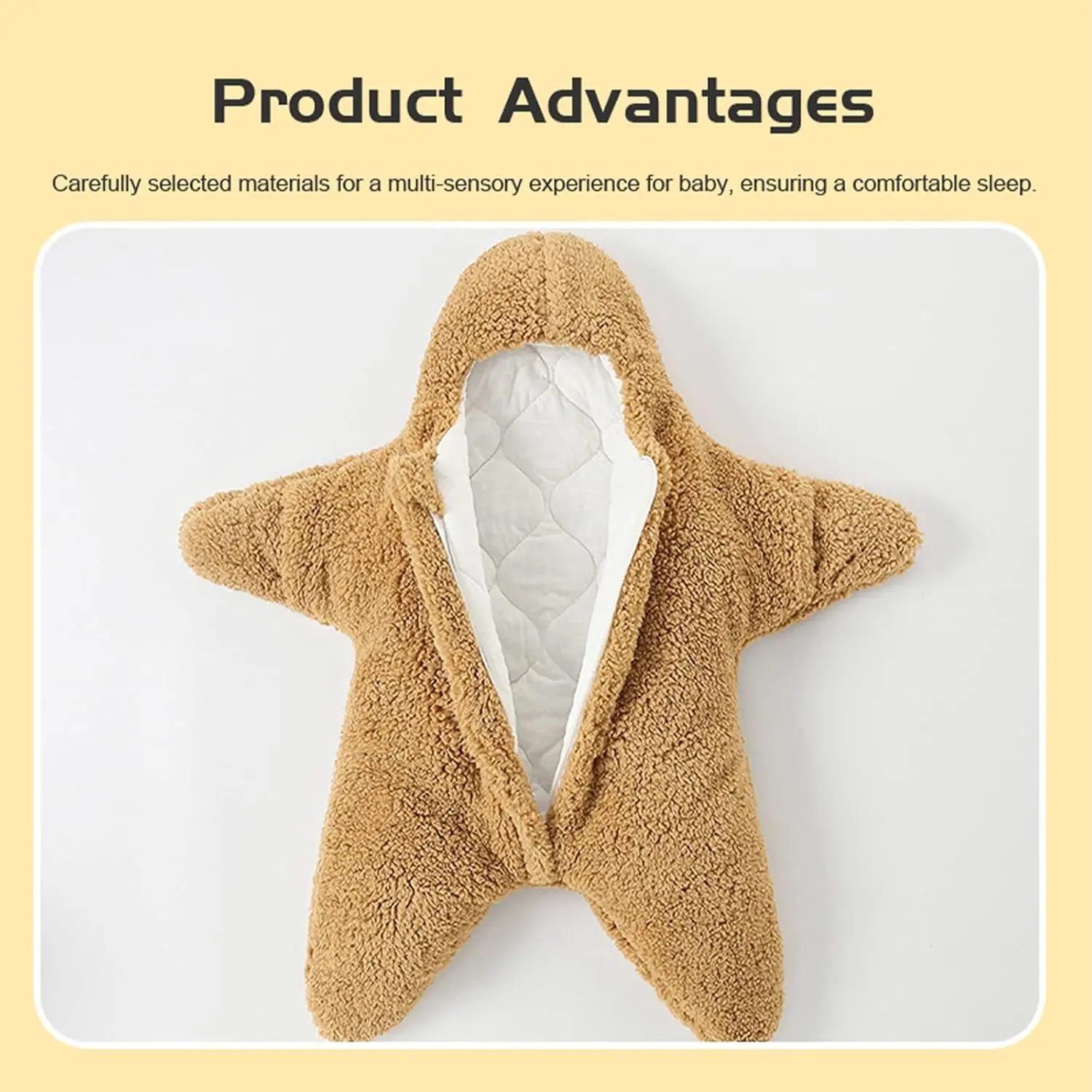 Baby Starfish Thick Imitation Fleece Starfish Newborn Romper Infant Footie Jumpsuit Winter Warm Outfits Keep Warming Baby suit