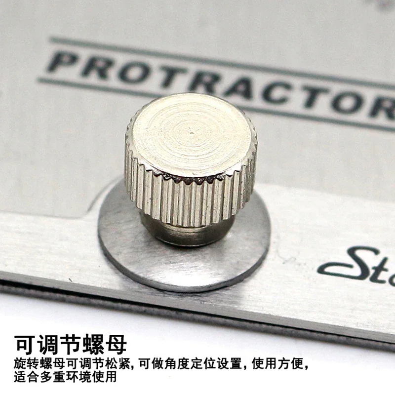 0-180 Simple Protractor Protractor Ruler 180 Degree Steel Angle Ruler Woodworking Dividing Gauge Protractor 150mm